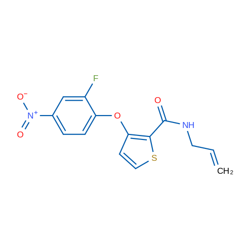 3-(2-Fluoro-4-nitrophenoxy)-N-(prop-2-en-1-yl)thiophene-2-carboxamide 1g