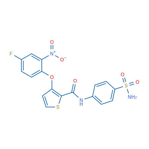 3-(4-Fluoro-2-nitrophenoxy)-N-(4-sulfamoylphenyl)thiophene-2-carboxamide 1g