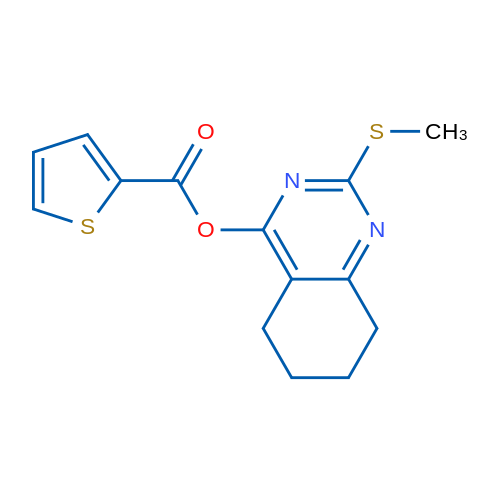 2-(Methylsulfanyl)-5,6,7,8-tetrahydroquinazolin-4-yl thiophene-2-carboxylate 1g