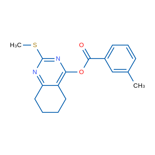 2-(Methylsulfanyl)-5,6,7,8-tetrahydroquinazolin-4-yl 3-methylbenzoate 1g