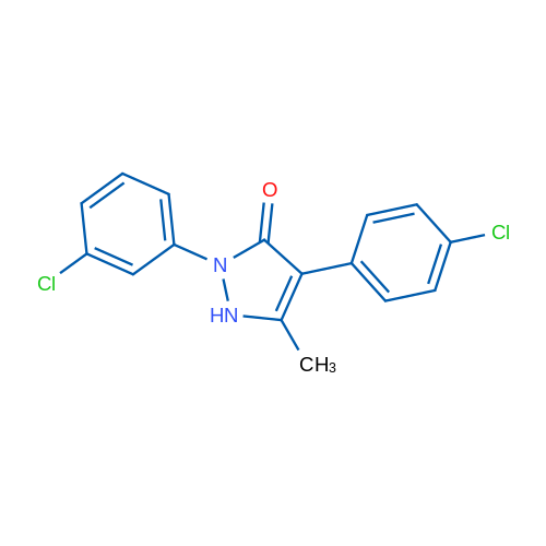 2-(3-Chlorophenyl)-4-(4-chlorophenyl)-5-methyl-2,3-dihydro-1H-pyrazol-3-one 1g