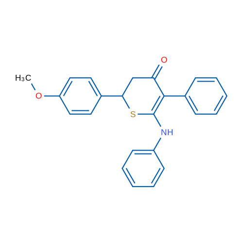 2-(4-Methoxyphenyl)-5-phenyl-6-(phenylamino)-3,4-dihydro-2H-thiopyran-4-one 1g