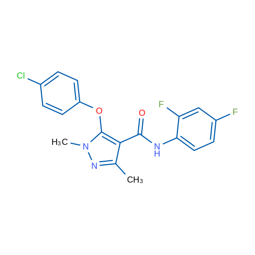 5-(4-Chlorophenoxy)-N-(2,4-difluorophenyl)-1,3-dimethyl-1H-pyrazole-4-carboxamide 1g