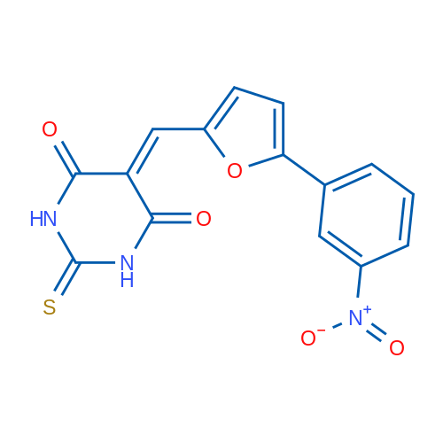 5-((5-(3-Nitrophenyl)furan-2-yl)methylene)-2-thioxodihydropyrimidine-4,6(1H,5H)-dione 1g