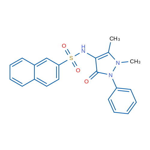 N-(1,5-Dimethyl-3-oxo-2-phenyl-2,3-dihydro-1H-pyrazol-4-yl)naphthalene-2-sulfonamide 1g