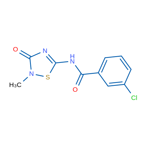 3-Chloro-N-(2-methyl-3-oxo-2,3-dihydro-1,2,4-thiadiazol-5-yl)benzamide 1g