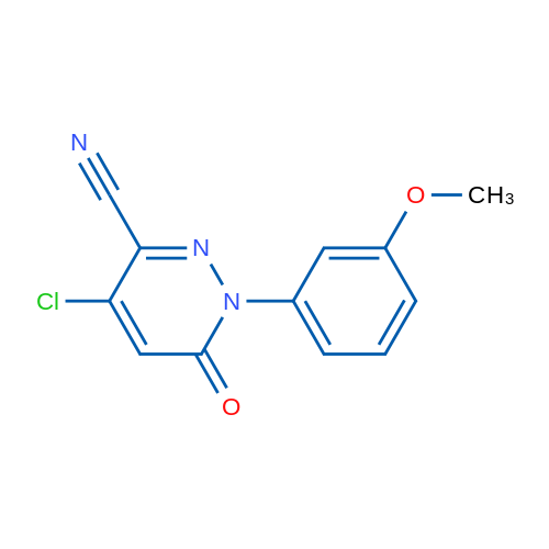 4-Chloro-1-(3-methoxyphenyl)-6-oxo-1,6-dihydropyridazine-3-carbonitrile 1g