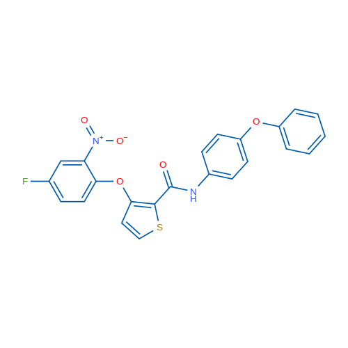 3-(4-Fluoro-2-nitrophenoxy)-N-(4-phenoxyphenyl)thiophene-2-carboxamide 1g