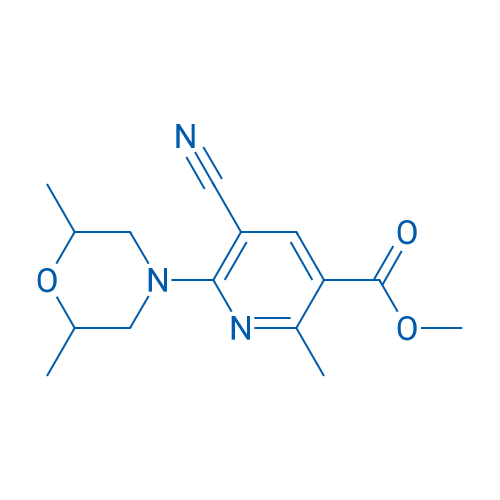 Methyl 5-cyano-6-(2,6-dimethylmorpholin-4-yl)-2-methylpyridine-3-carboxylate 1g