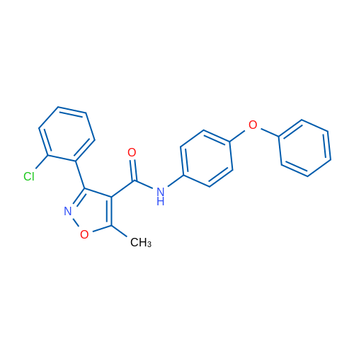 3-(2-Chlorophenyl)-5-methyl-N-(4-phenoxyphenyl)-1,2-oxazole-4-carboxamide 1g