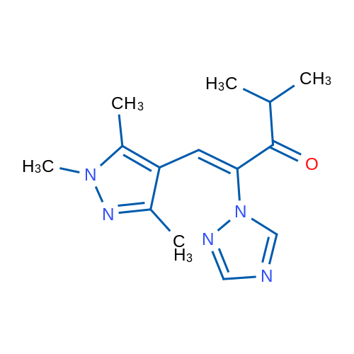 (1Z)-4-Methyl-2-(1H-1,2,4-triazol-1-yl)-1-(1,3,5-trimethyl-1H-pyrazol-4-yl)pent-1-en-3-one 1g
