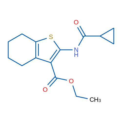 Ethyl 2-cyclopropaneamido-4,5,6,7-tetrahydro-1-benzothiophene-3-carboxylate 1g