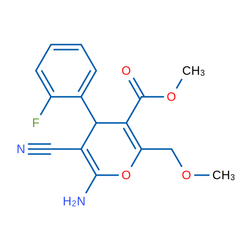 Methyl 6-amino-5-cyano-4-(2-fluorophenyl)-2-(methoxymethyl)-4H-pyran-3-carboxylate 1g