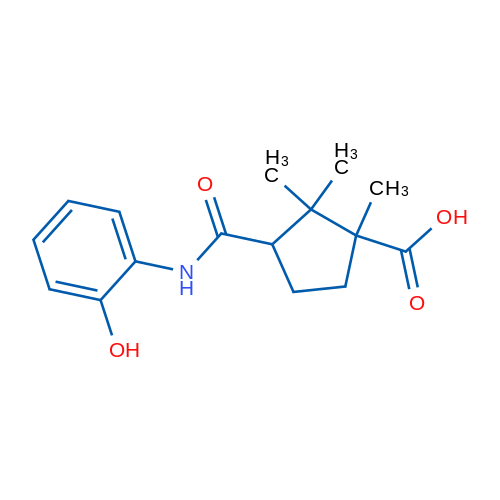 3-((2-Hydroxyphenyl)carbamoyl)-1,2,2-trimethylcyclopentanecarboxylic acid 1g