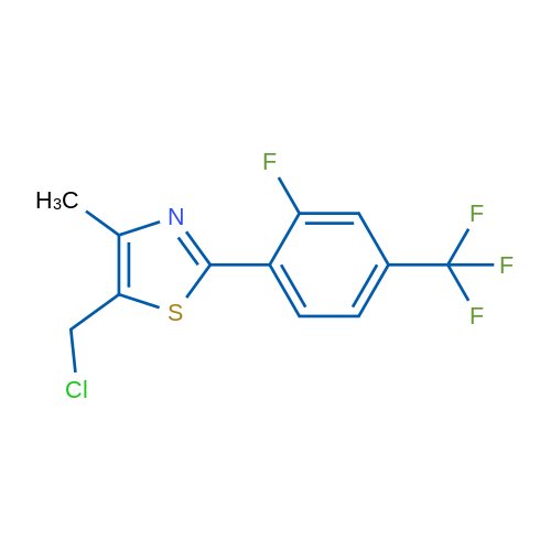 5-(Chloromethyl)-2-(2-fluoro-4-(trifluoromethyl)phenyl)-4-methylthiazole 1g