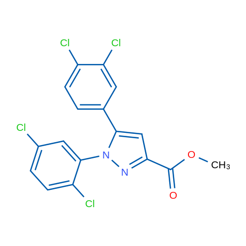 Methyl 1-(2,5-dichlorophenyl)-5-(3,4-dichlorophenyl)-1H-pyrazole-3-carboxylate 1g