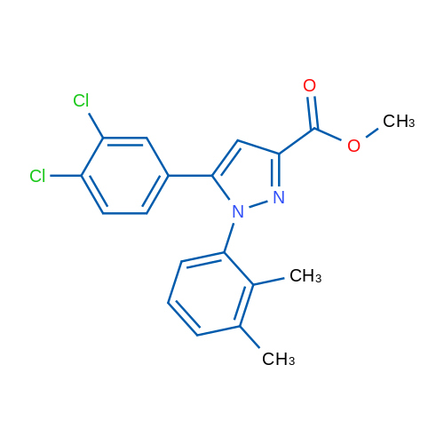 Methyl 5-(3,4-dichlorophenyl)-1-(2,3-dimethylphenyl)-1H-pyrazole-3-carboxylate 1g