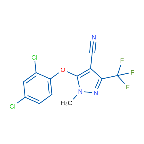 5-(2,4-Dichlorophenoxy)-1-methyl-3-(trifluoromethyl)-1H-pyrazole-4-carbonitrile 1g