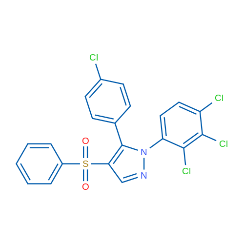 4-(Benzenesulfonyl)-5-(4-chlorophenyl)-1-(2,3,4-trichlorophenyl)-1H-pyrazole 1g