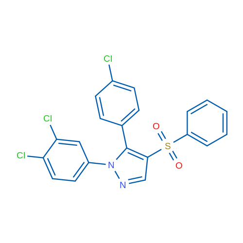 4-(Benzenesulfonyl)-5-(4-chlorophenyl)-1-(3,4-dichlorophenyl)-1H-pyrazole 1g