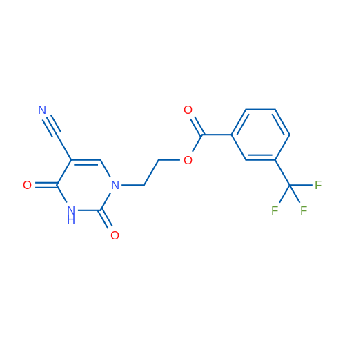 2-(5-Cyano-2,4-dioxo-1,2,3,4-tetrahydropyrimidin-1-yl)ethyl 3-(trifluoromethyl)benzoate 1g