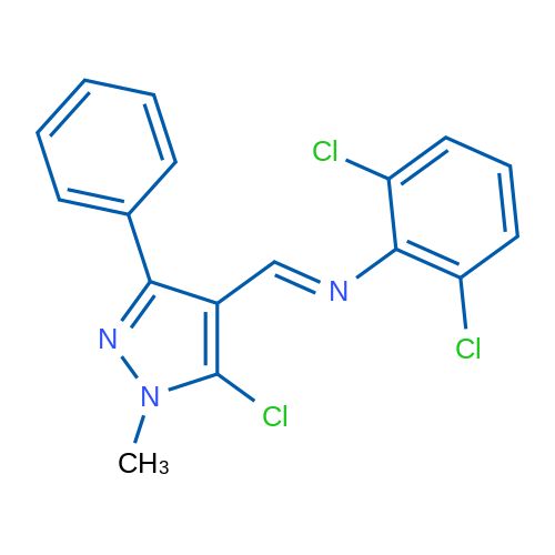 (1E)-1-(5-Chloro-1-methyl-3-phenyl-1H-pyrazol-4-yl)-N-(2,6-dichlorophenyl)methanimine 1g