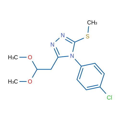 4-(4-Chlorophenyl)-3-(2,2-dimethoxyethyl)-5-(methylsulfanyl)-4H-1,2,4-triazole 1g