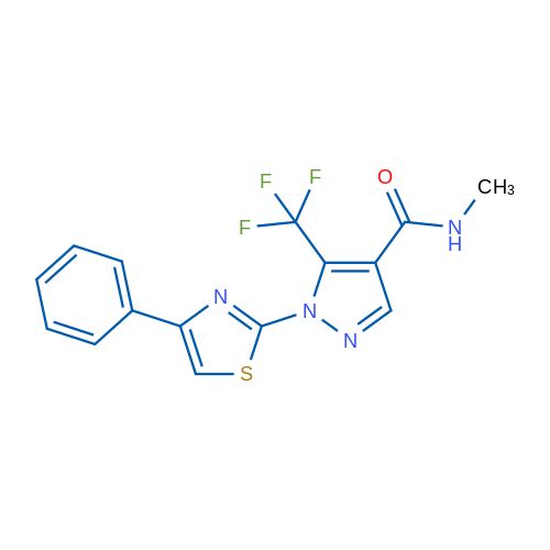 N-Methyl-1-(4-phenyl-1,3-thiazol-2-yl)-5-(trifluoromethyl)-1H-pyrazole-4-carboxamide 1g