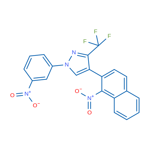 4-(1-Nitronaphthalen-2-yl)-1-(3-nitrophenyl)-3-(trifluoromethyl)-1H-pyrazole 1g