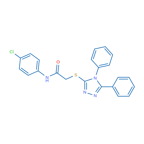 N-(4-Chlorophenyl)-2-((4,5-diphenyl-4H-1,2,4-triazol-3-yl)thio)acetamide 1g