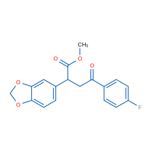 Methyl 2-(2H-1,3-benzodioxol-5-yl)-4-(4-fluorophenyl)-4-oxobutanoate 1g