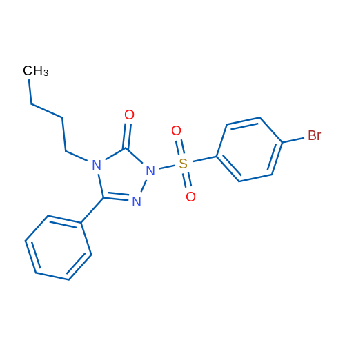 1-(4-Bromobenzenesulfonyl)-4-butyl-3-phenyl-4,5-dihydro-1H-1,2,4-triazol-5-one 1g