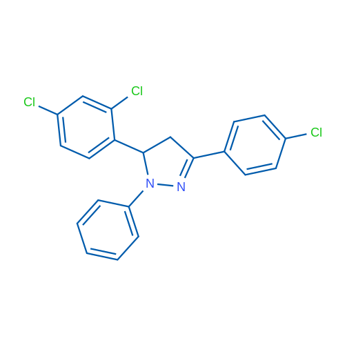 3-(4-Chlorophenyl)-5-(2,4-dichlorophenyl)-1-phenyl-4,5-dihydro-1H-pyrazole 1g