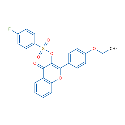 2-(4-Ethoxyphenyl)-4-oxo-4H-chromen-3-yl 4-fluorobenzene-1-sulfonate 1g