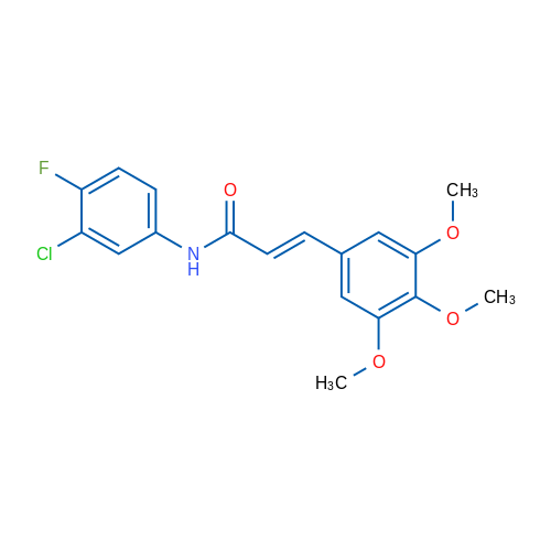 (2E)-N-(3-Chloro-4-fluorophenyl)-3-(3,4,5-trimethoxyphenyl)prop-2-enamide 1g