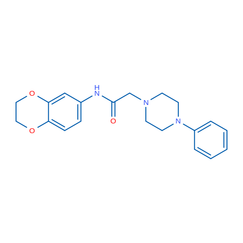 N-(2,3-Dihydro-1,4-benzodioxin-6-yl)-2-(4-phenylpiperazin-1-yl)acetamide 1g