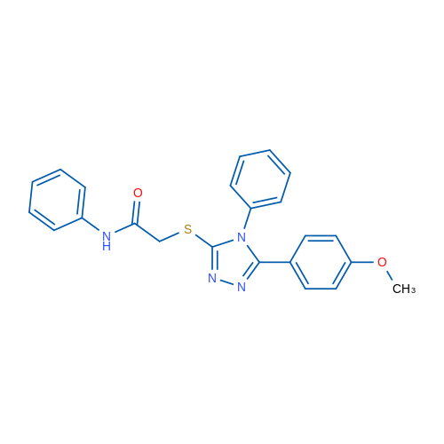 2-((5-(4-Methoxyphenyl)-4-phenyl-4H-1,2,4-triazol-3-yl)thio)-N-phenylacetamide 1g