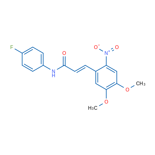 (2E)-3-(4,5-Dimethoxy-2-nitrophenyl)-N-(4-fluorophenyl)prop-2-enamide 1g
