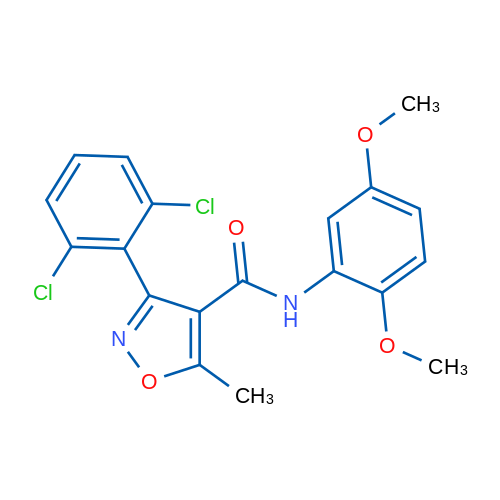 3-(2,6-Dichlorophenyl)-N-(2,5-dimethoxyphenyl)-5-methyl-1,2-oxazole-4-carboxamide 1g