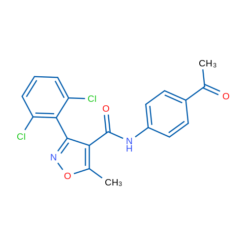 N-(4-Acetylphenyl)-3-(2,6-dichlorophenyl)-5-methyl-1,2-oxazole-4-carboxamide 1g