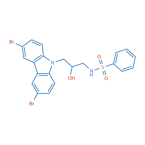 N-(3-(3,6-Dibromo-9H-carbazol-9-yl)-2-hydroxypropyl)benzenesulfonamide 1g