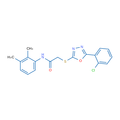 2-((5-(2-Chlorophenyl)-1,3,4-oxadiazol-2-yl)thio)-N-(2,3-dimethylphenyl)acetamide 1g