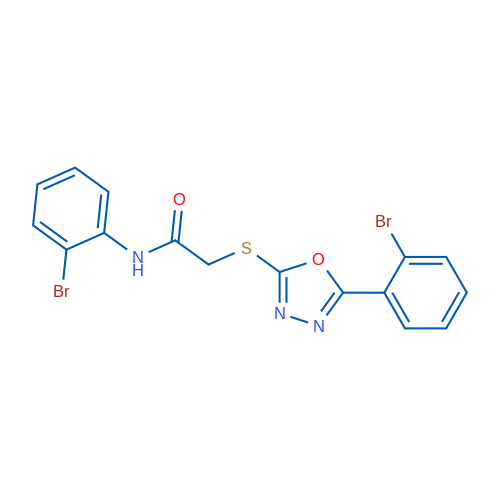 N-(2-Bromophenyl)-2-((5-(2-bromophenyl)-1,3,4-oxadiazol-2-yl)thio)acetamide 1g