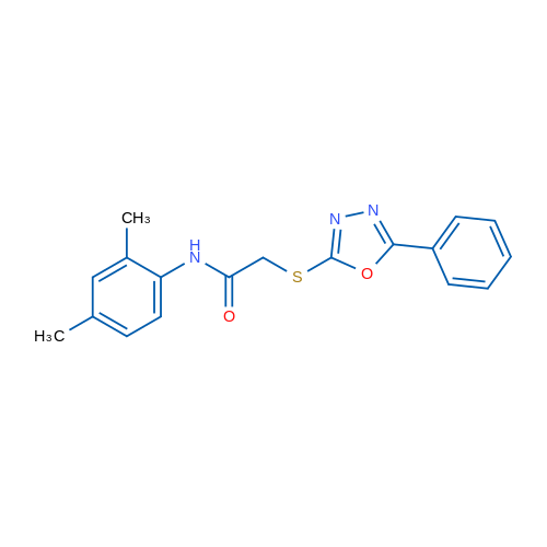 N-(2,4-Dimethylphenyl)-2-((5-phenyl-1,3,4-oxadiazol-2-yl)thio)acetamide 1g