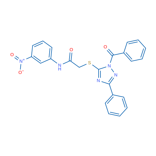 2-((1-Benzoyl-3-phenyl-1H-1,2,4-triazol-5-yl)thio)-N-(3-nitrophenyl)acetamide 1g