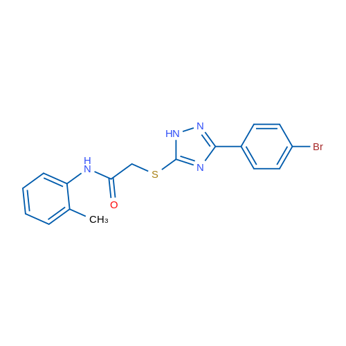 2-((3-(4-Bromophenyl)-1H-1,2,4-triazol-5-yl)thio)-N-(o-tolyl)acetamide 1g