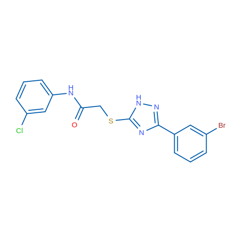 2-((3-(3-Bromophenyl)-1H-1,2,4-triazol-5-yl)thio)-N-(3-chlorophenyl)acetamide 1g