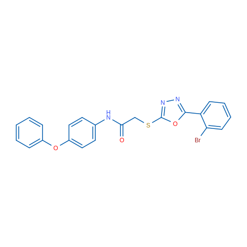 2-((5-(2-Bromophenyl)-1,3,4-oxadiazol-2-yl)thio)-N-(4-phenoxyphenyl)acetamide 1g