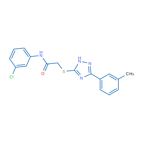 N-(3-Chlorophenyl)-2-((3-(m-tolyl)-1H-1,2,4-triazol-5-yl)thio)acetamide 1g