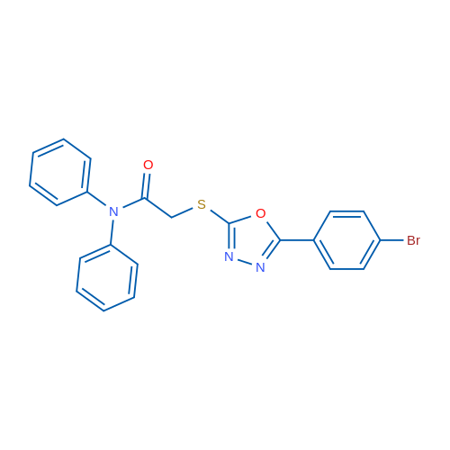 2-((5-(4-Bromophenyl)-1,3,4-oxadiazol-2-yl)thio)-N,N-diphenylacetamide 1g